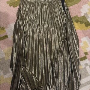 Jcrew collection Metallic Pleated Skirt